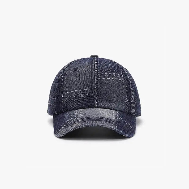 Stylish Blue Denim Adjustable Cotton Baseball Cap for Active Lifestyles