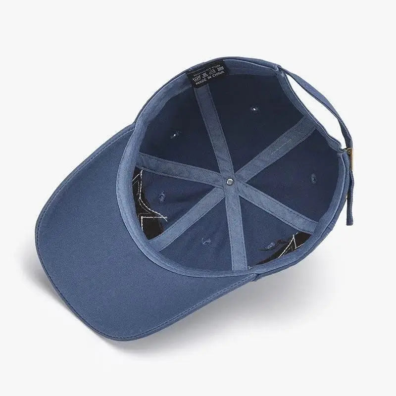 Stylish Star Raw Hem Adjustable Cap for Trendsetting Looks