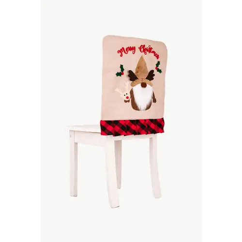 Adorable Plaid Christmas Gnome Chair Covers for Festive Cheer