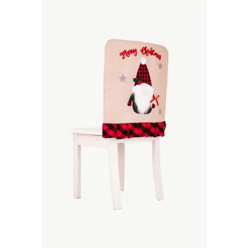 Adorable Plaid Christmas Gnome Chair Covers for Festive Cheer