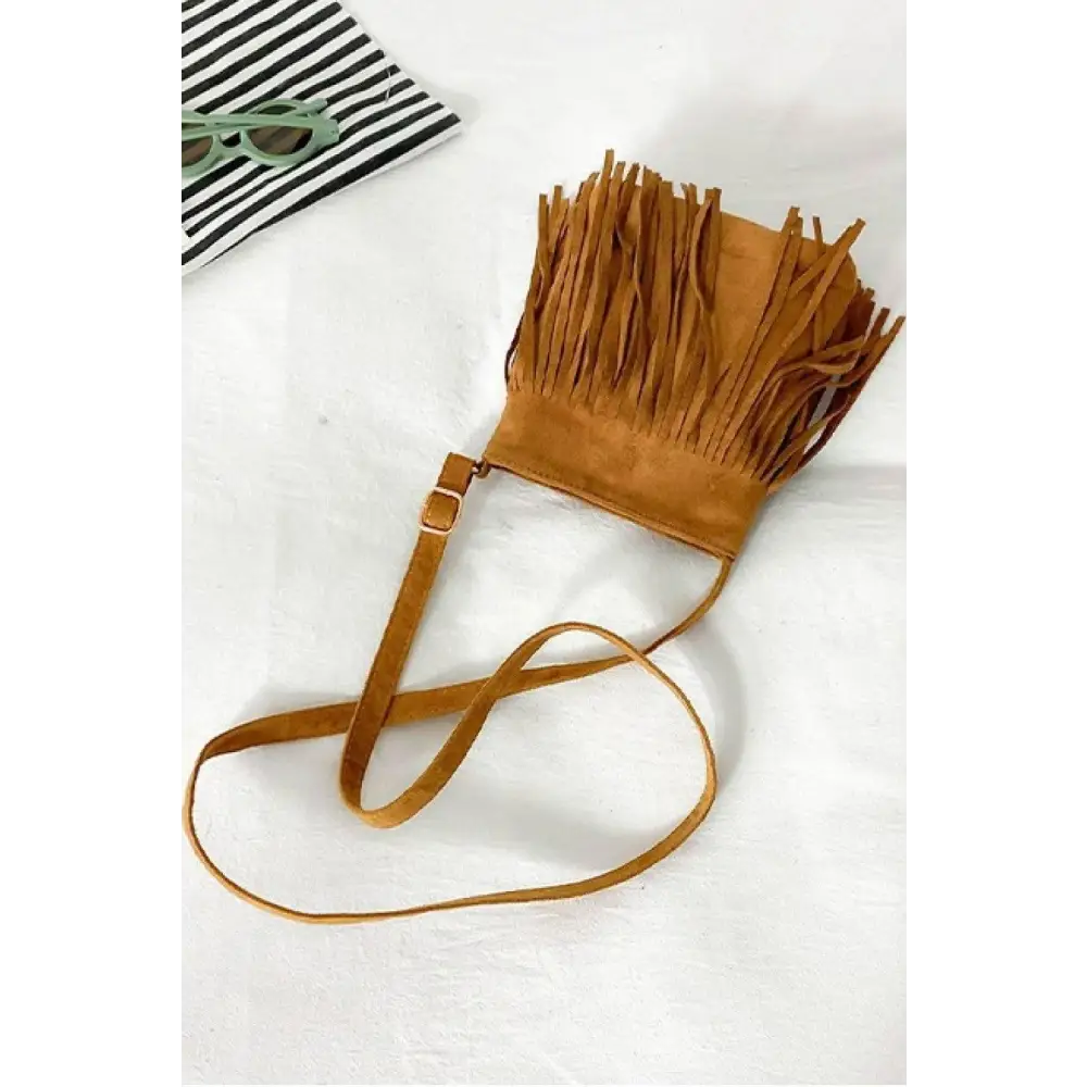 Adored PU Leather Crossbody Bag with Fringe