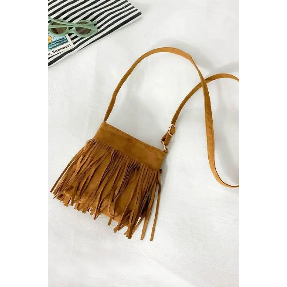 Adored PU Leather Crossbody Bag with Fringe