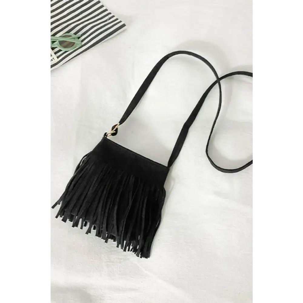 Adored PU Leather Crossbody Bag with Fringe