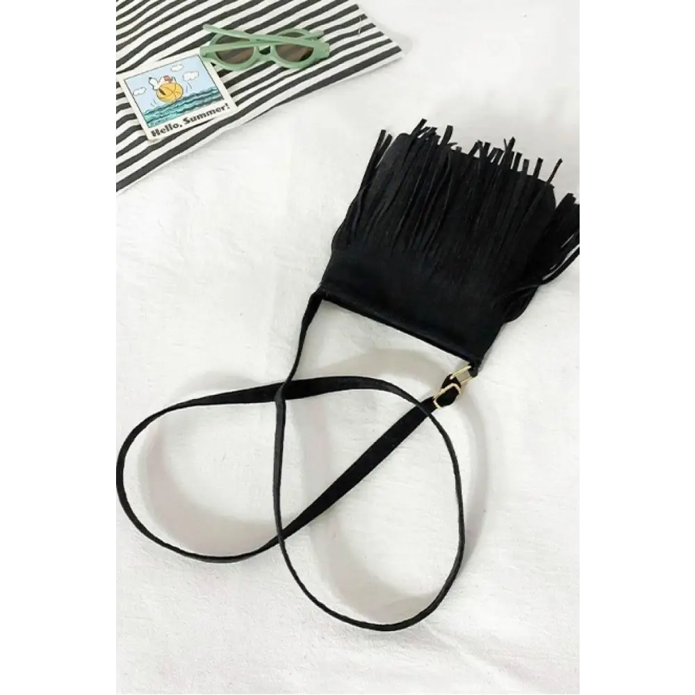 Adored PU Leather Crossbody Bag with Fringe