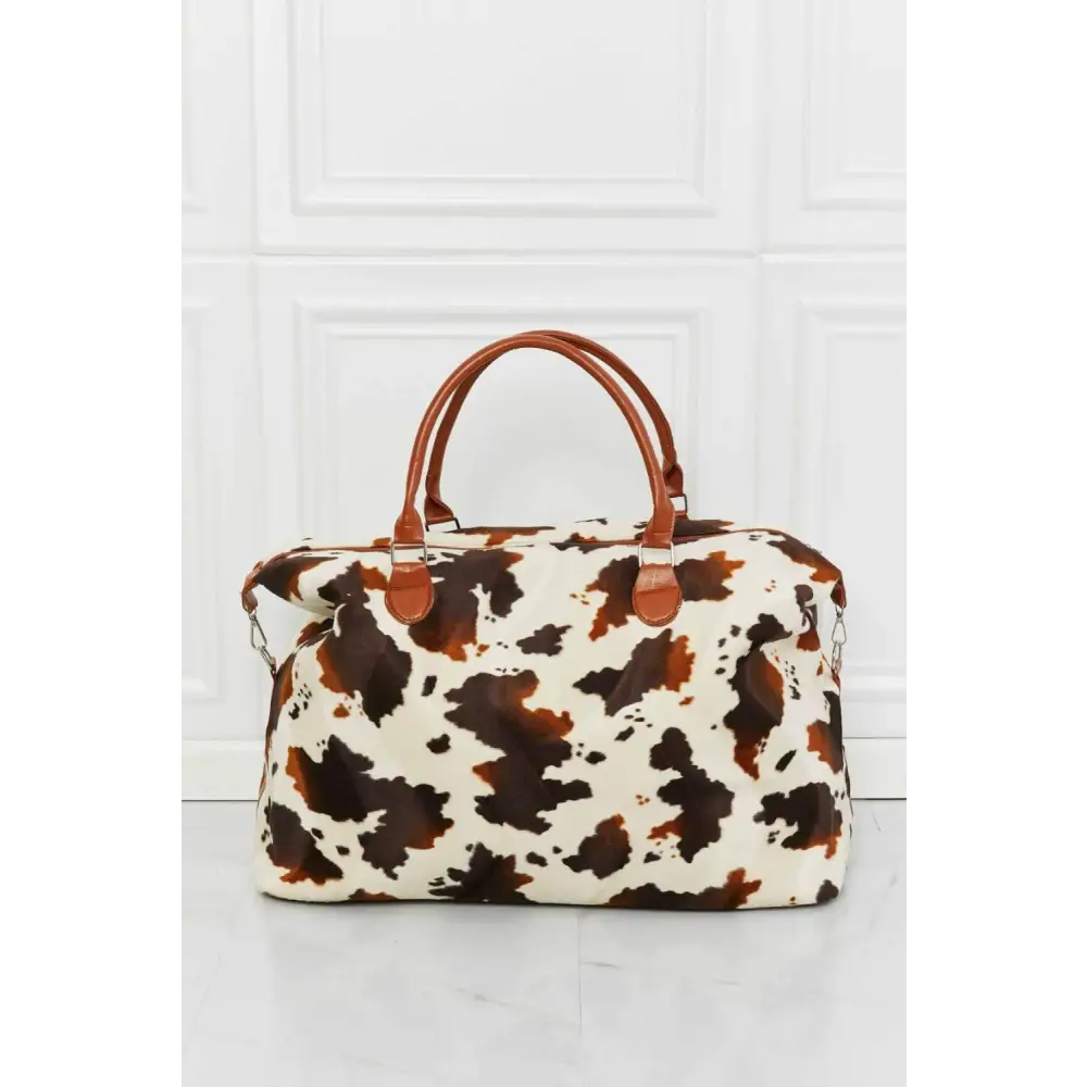 Stylish Animal Print Plush Weekender for Trendy Travelers