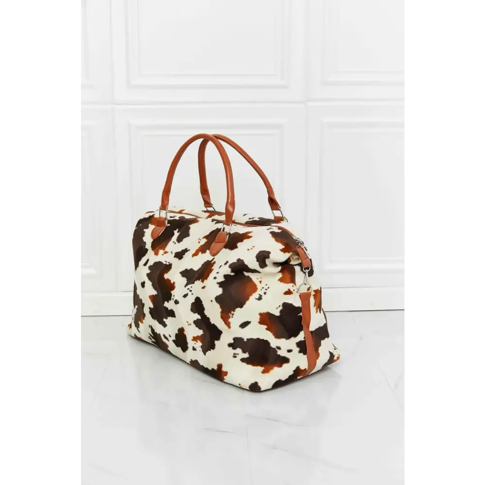 Stylish Animal Print Plush Weekender for Trendy Travelers