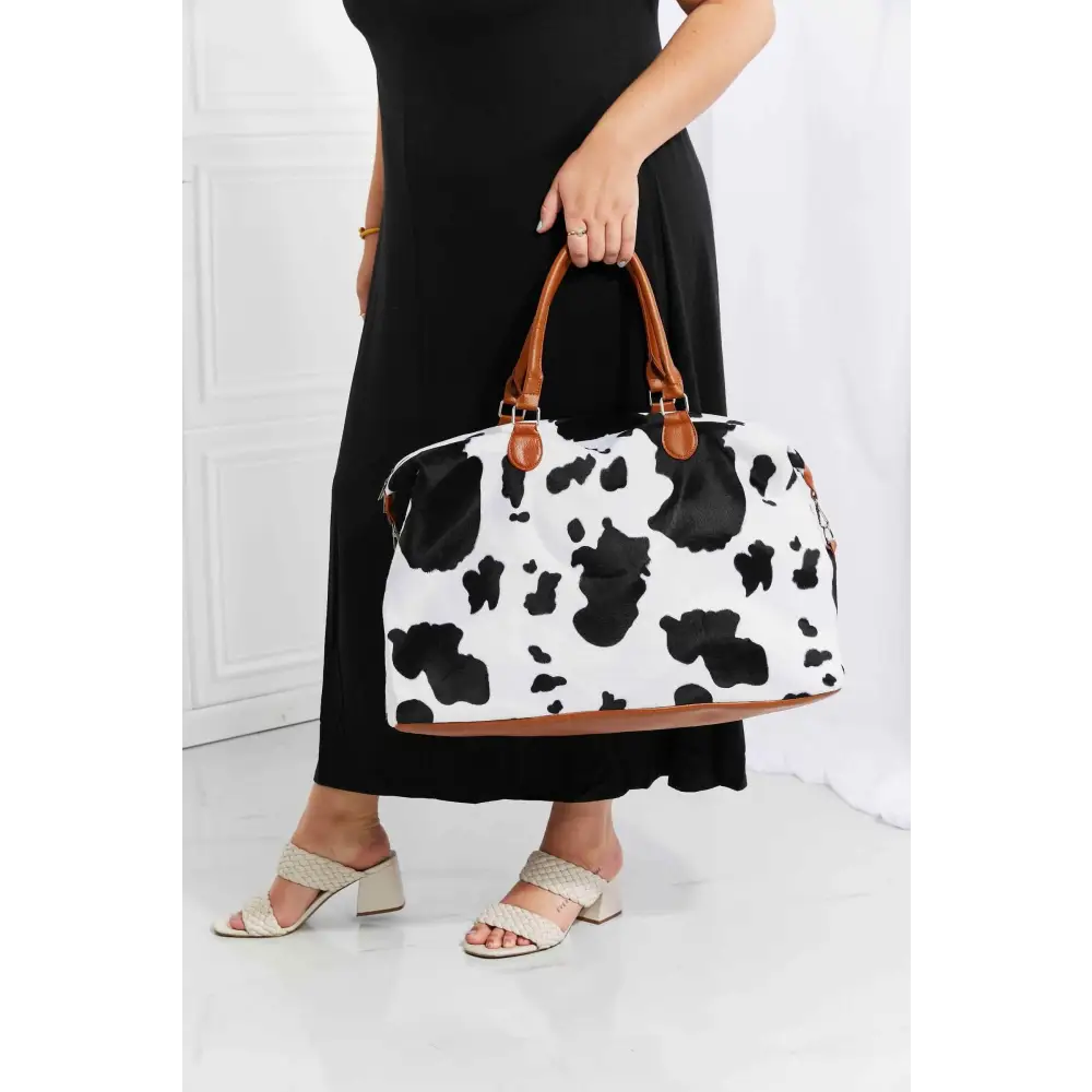 Stylish Animal Print Plush Weekender for Trendy Travelers