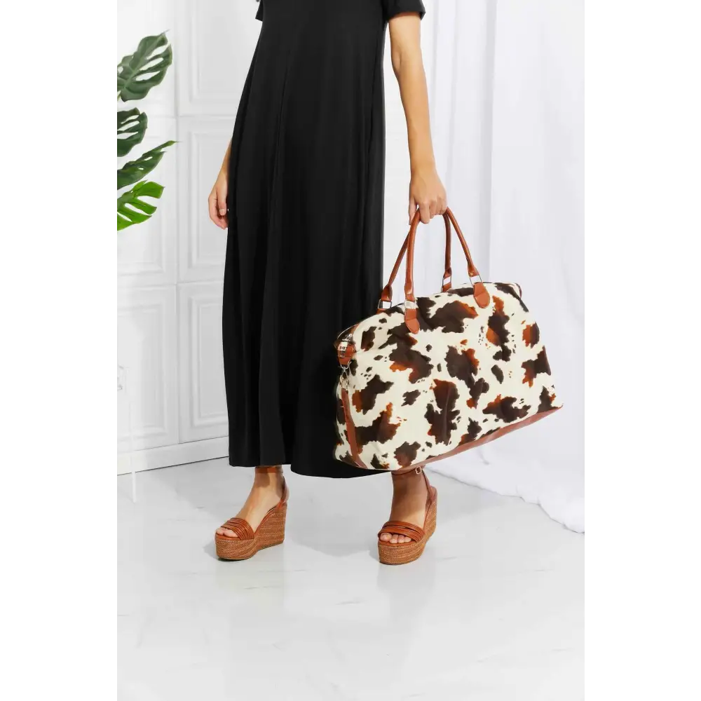 Stylish Animal Print Plush Weekender for Trendy Travelers