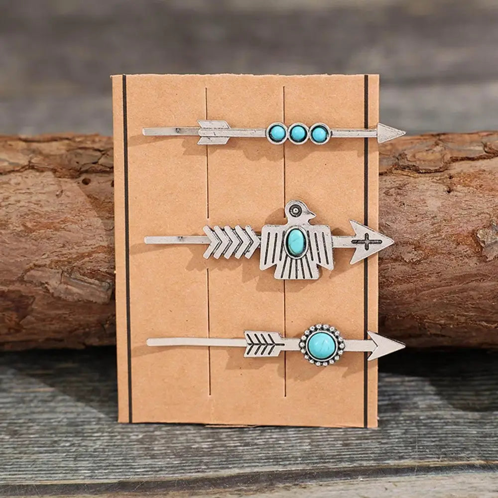 Artificial Turquoise Hair Pins