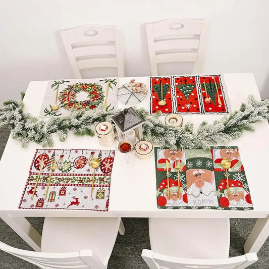 Assorted 2-Piece Christmas Placemats - Santa / One Size - CynthiaMonica CM