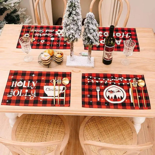 Assorted 2-Piece Plaid Placemats - Style A / One Size - CynthiaMonica CM