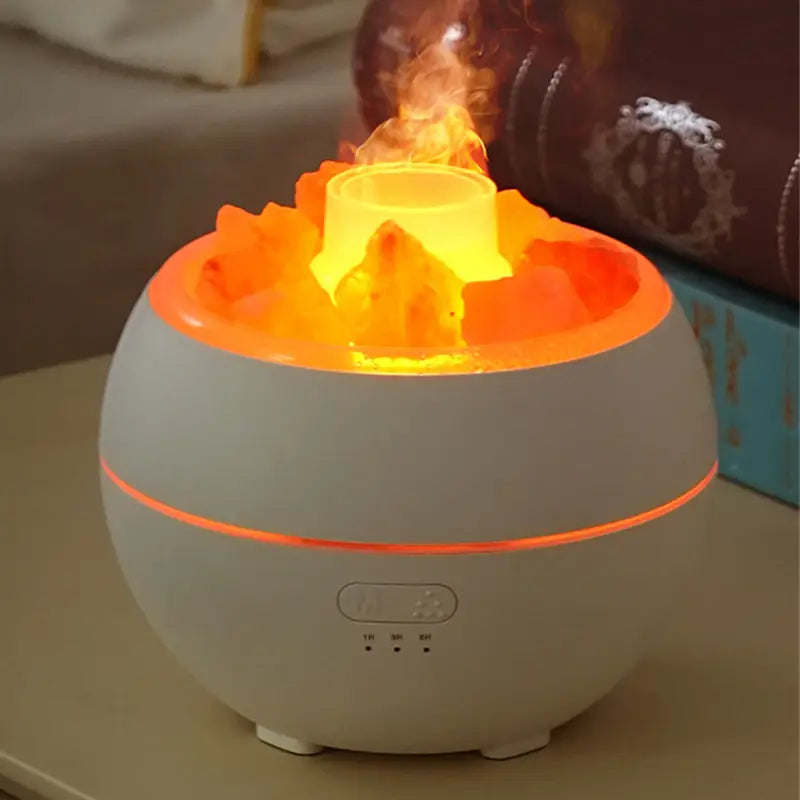 Experience Serenity with the USB-Powered Stone Simulation Flame Diffuser