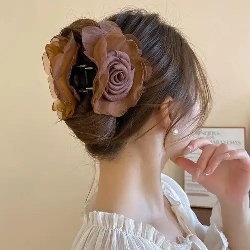 Blooming Beauty Flower Acrylic Hair Claw Clip