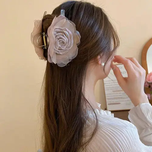 Blooming Beauty Flower Acrylic Hair Claw Clip