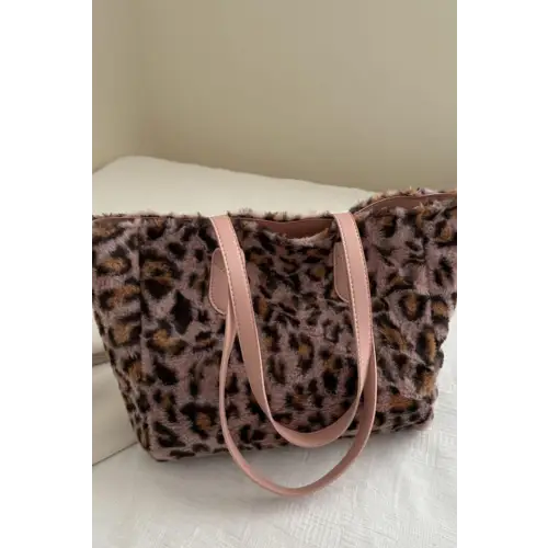 Bold Leopard Fluff Tote Bag