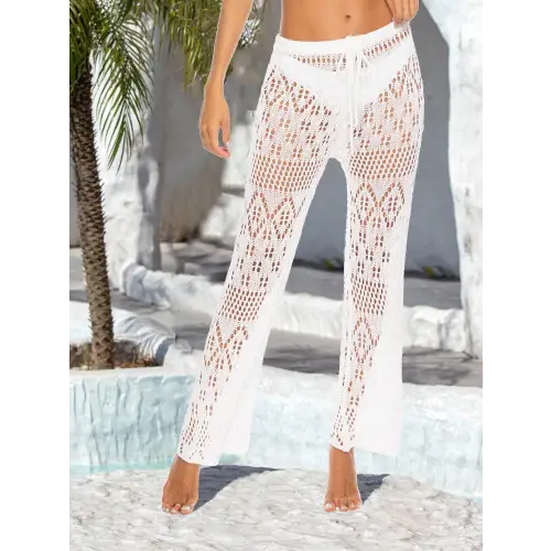 Cutout Straight Swim Pants - CM Fashion