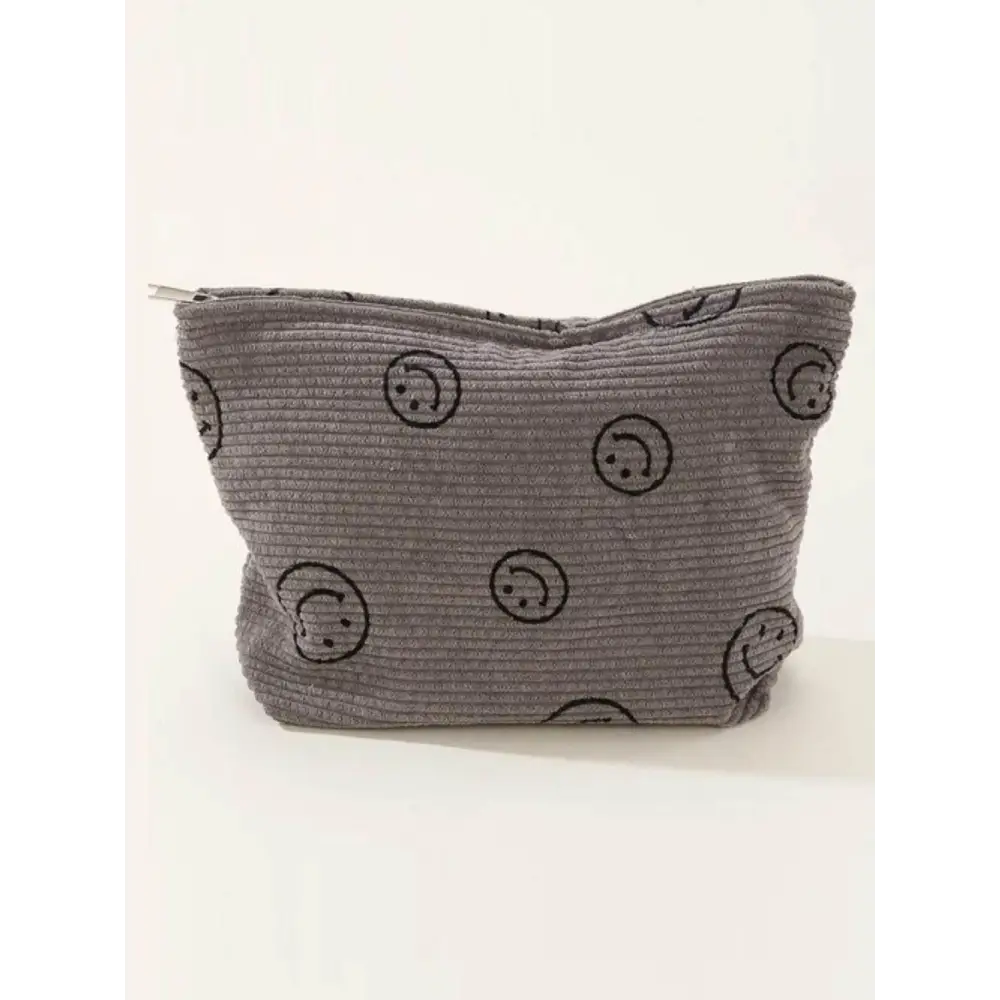 Brighten Your Day with the Zenana Corduroy Smile Clutch Bag