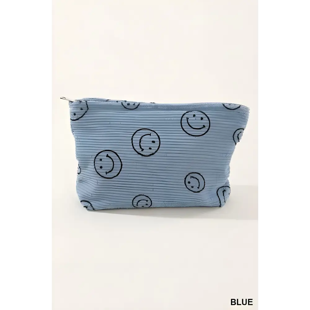 Brighten Your Day with the Zenana Corduroy Smile Clutch Bag