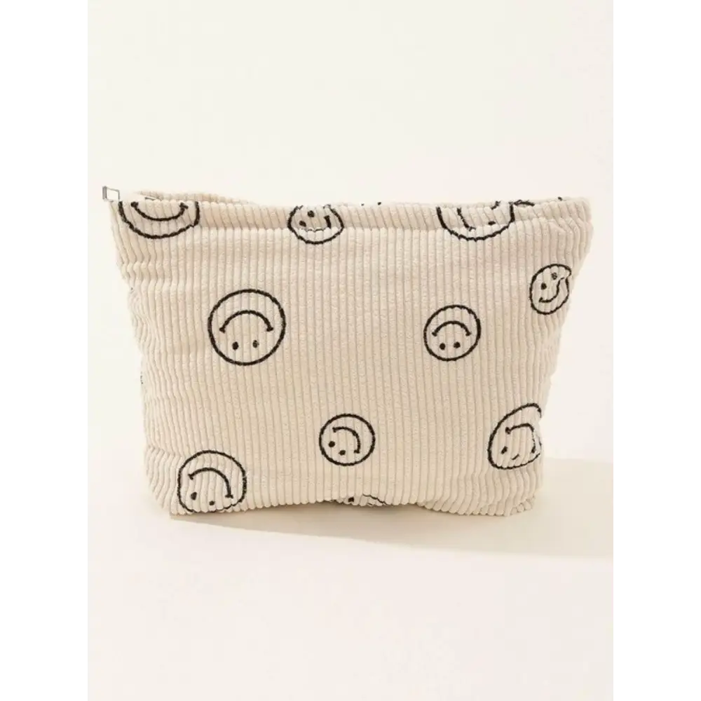 Brighten Your Day with the Zenana Corduroy Smile Clutch Bag