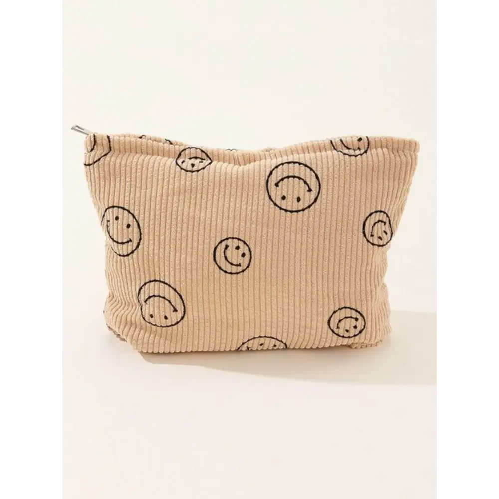 Brighten Your Day with the Zenana Corduroy Smile Clutch Bag