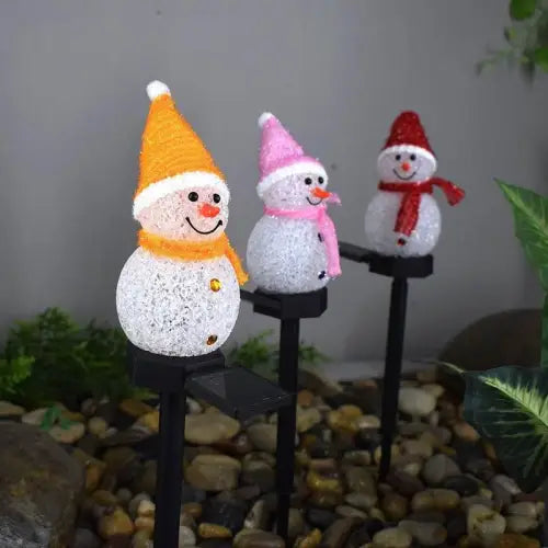 Brighten Your Holidays with LED Solar Snowman Lawn Ornaments