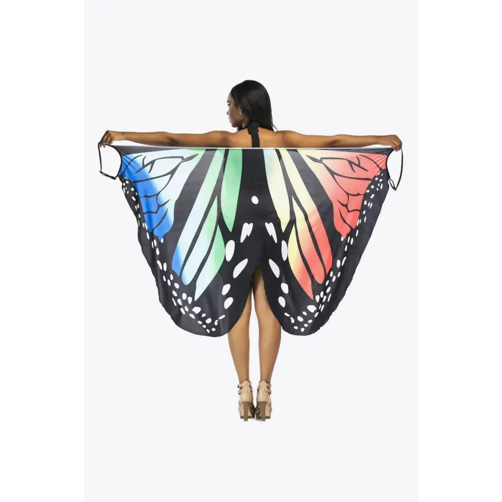 Fluttering Butterfly Spaghetti Strap Cover Up for Beach Romance