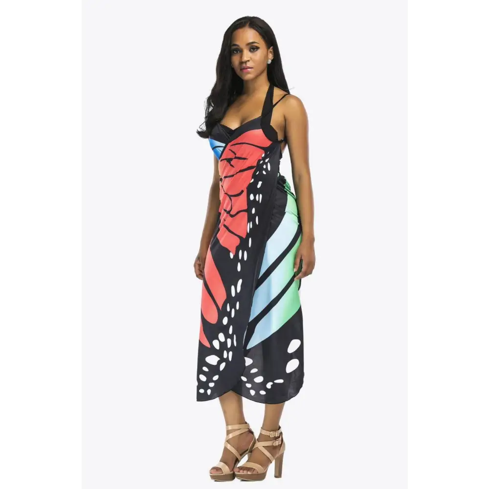 Fluttering Butterfly Spaghetti Strap Cover Up for Beach Romance