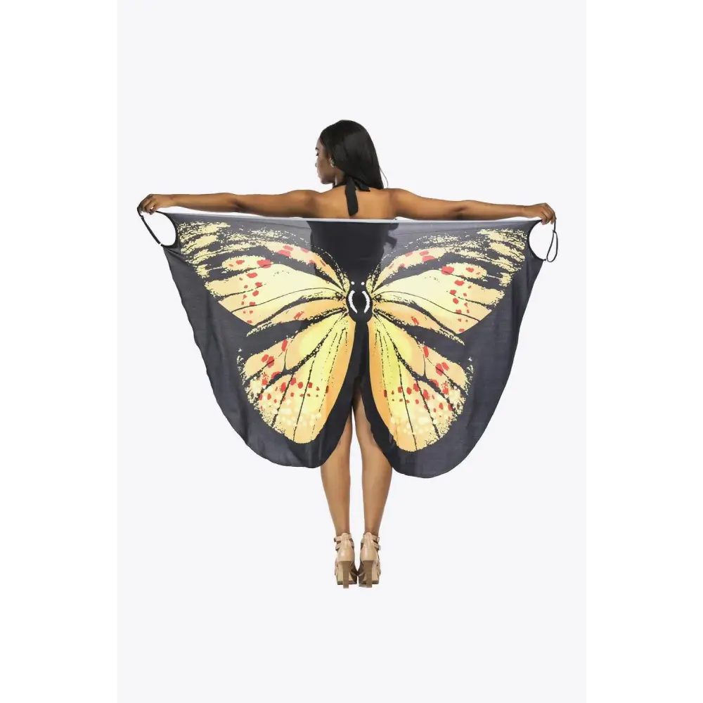 Fluttering Butterfly Spaghetti Strap Cover Up for Beach Romance