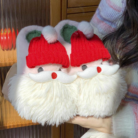 Santa Claus Plush Indoor Slippers | Warm & Non-Slip Winter Shoes - CM