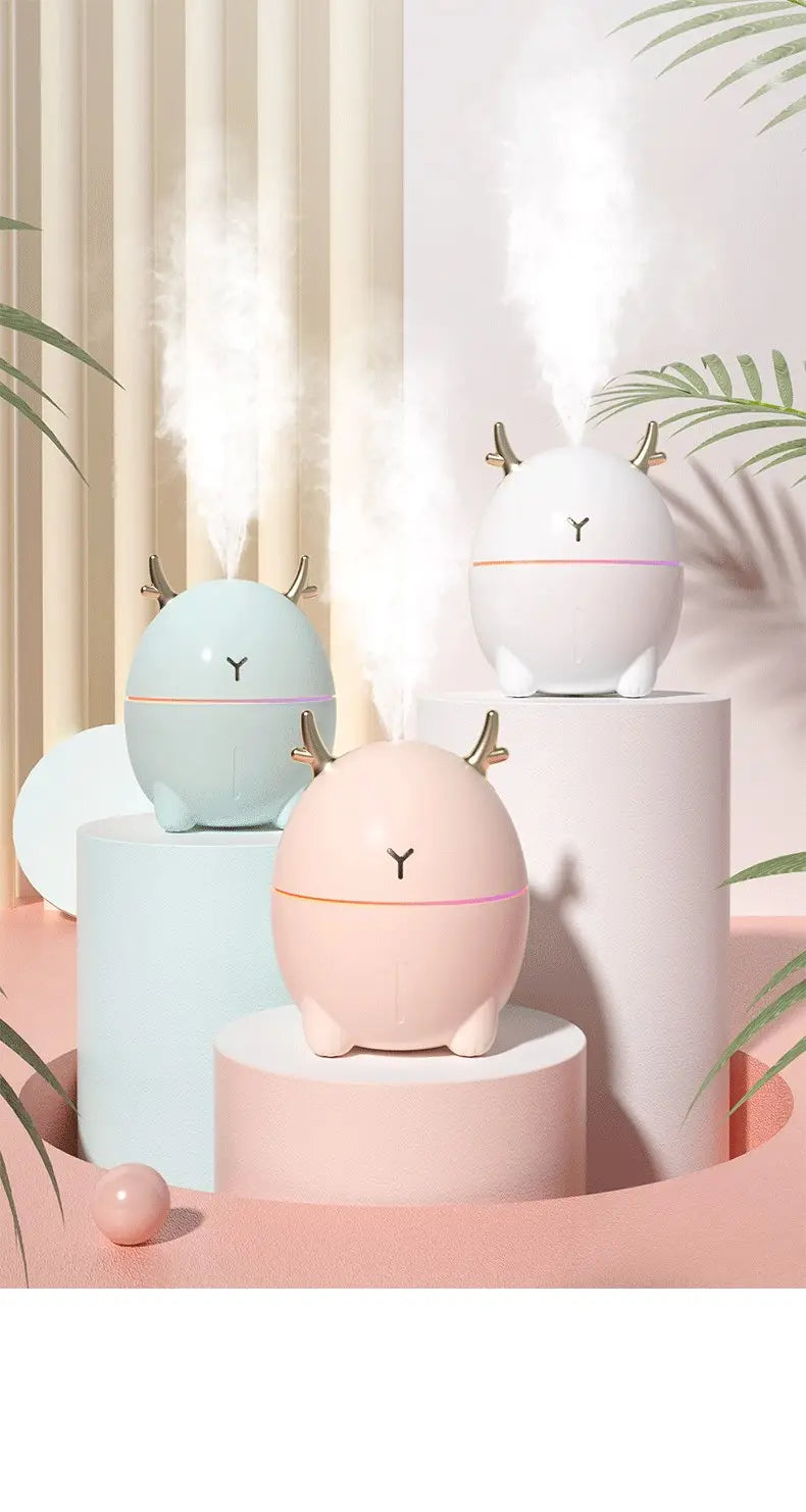 Adorable Cute Deer Design Water Drop Humidifier with Large Mist