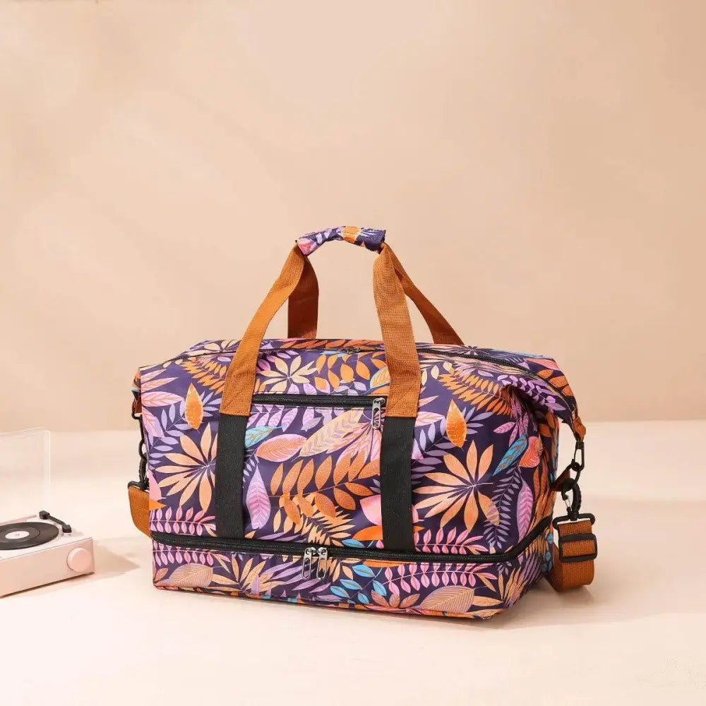 Vibrant Canvas Printed Travel Bag Blooms with Original Style