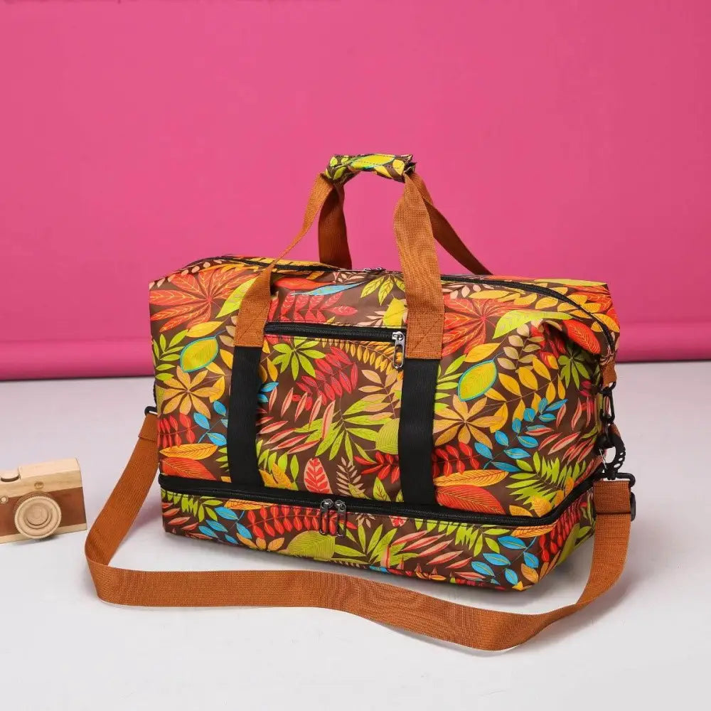 Vibrant Canvas Printed Travel Bag Blooms with Original Style