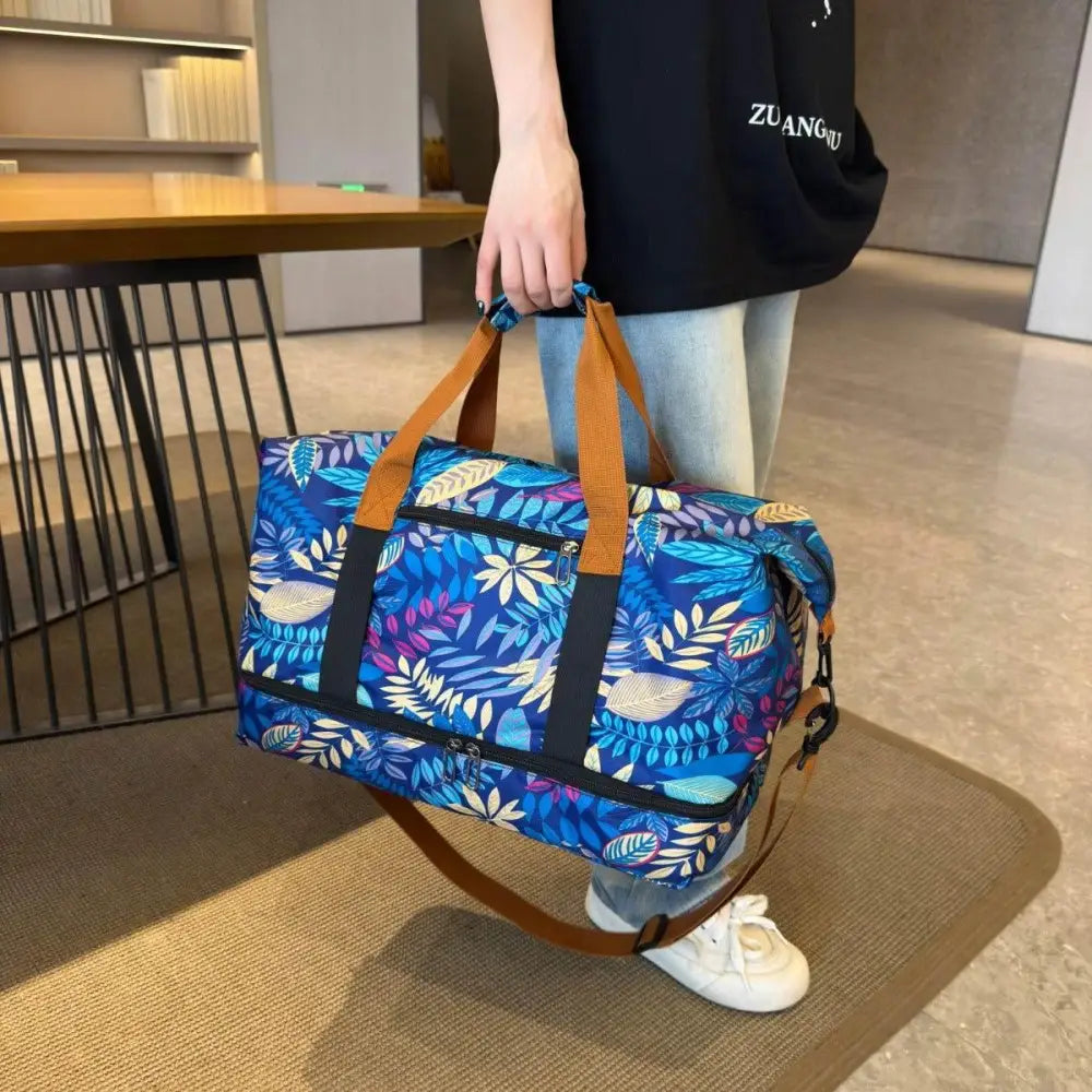 Vibrant Canvas Printed Travel Bag Blooms with Original Style