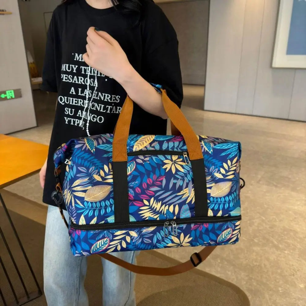 Vibrant Canvas Printed Travel Bag Blooms with Original Style