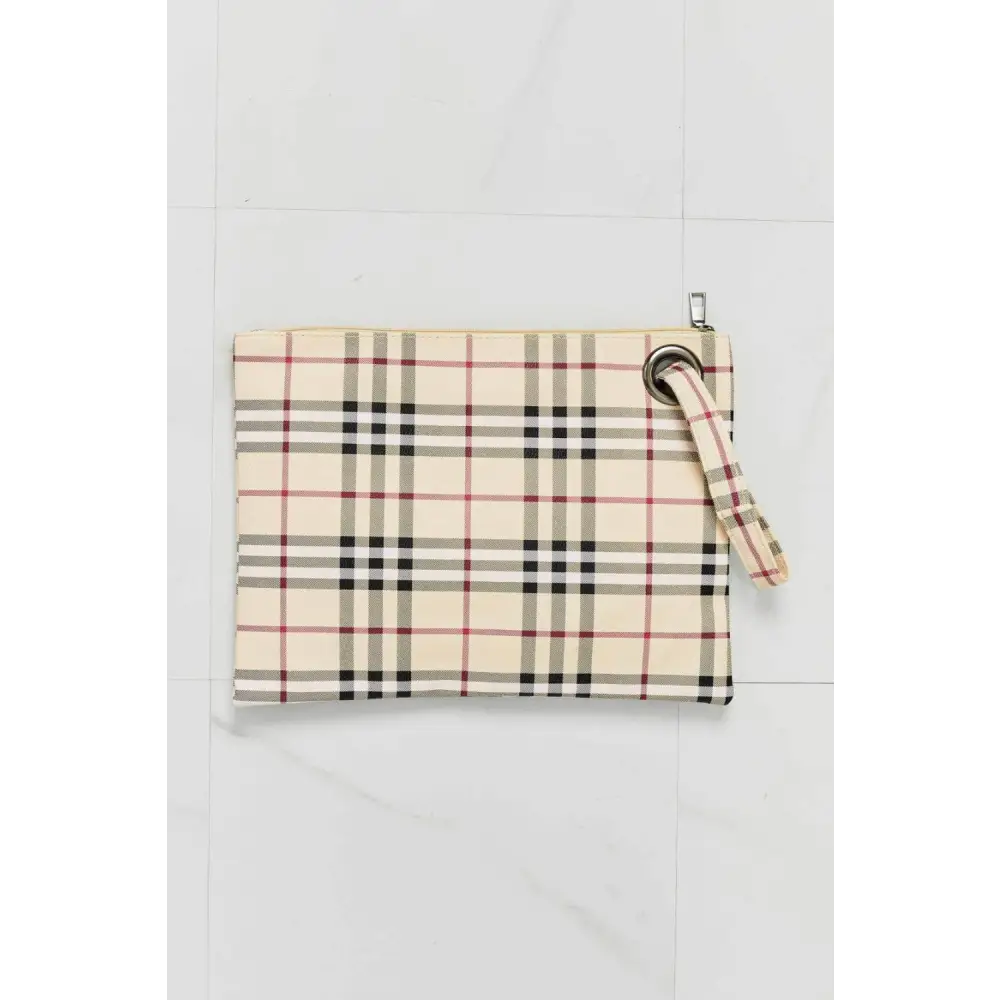 Stylish Love Plaid Wristlet with Original Tags