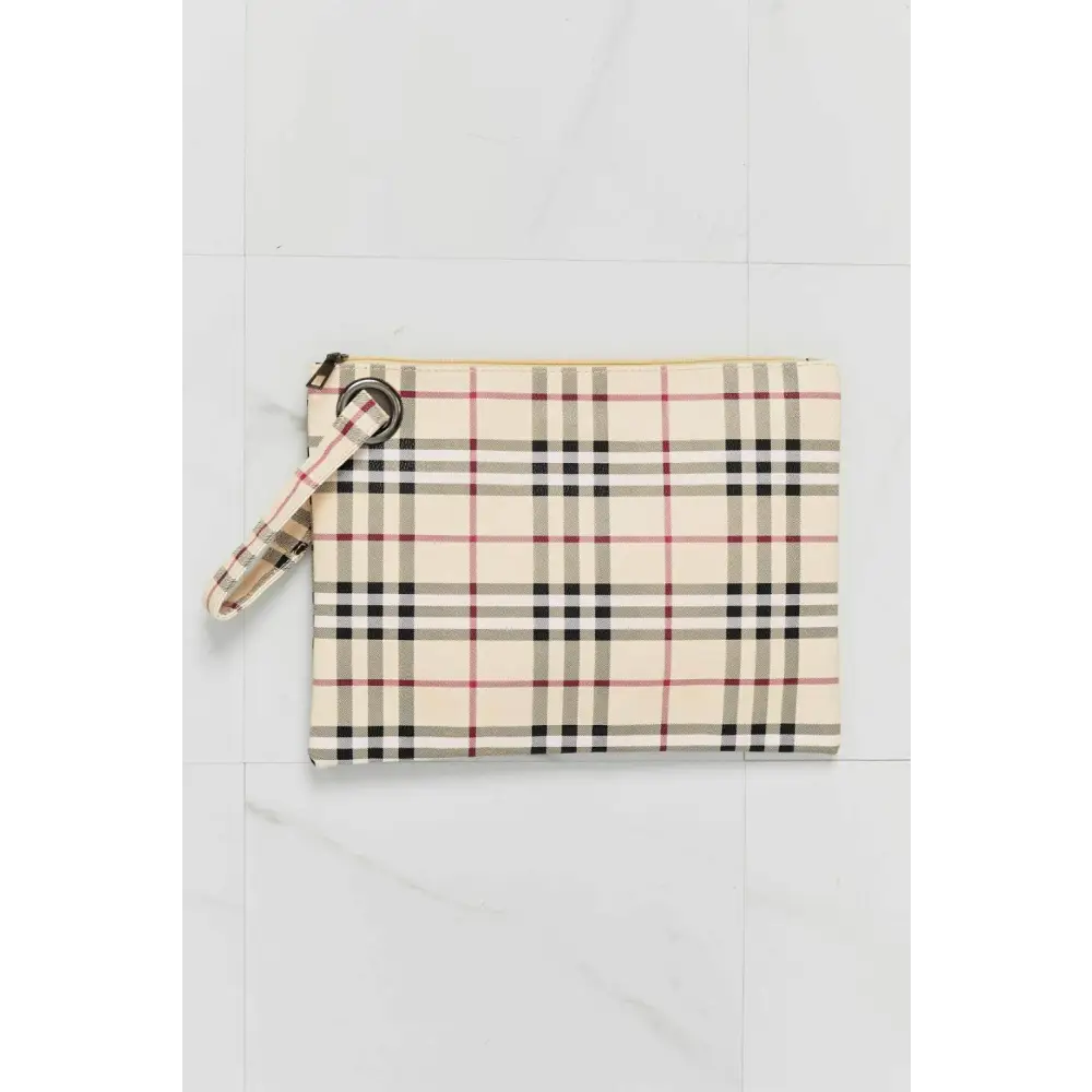 Stylish Love Plaid Wristlet with Original Tags