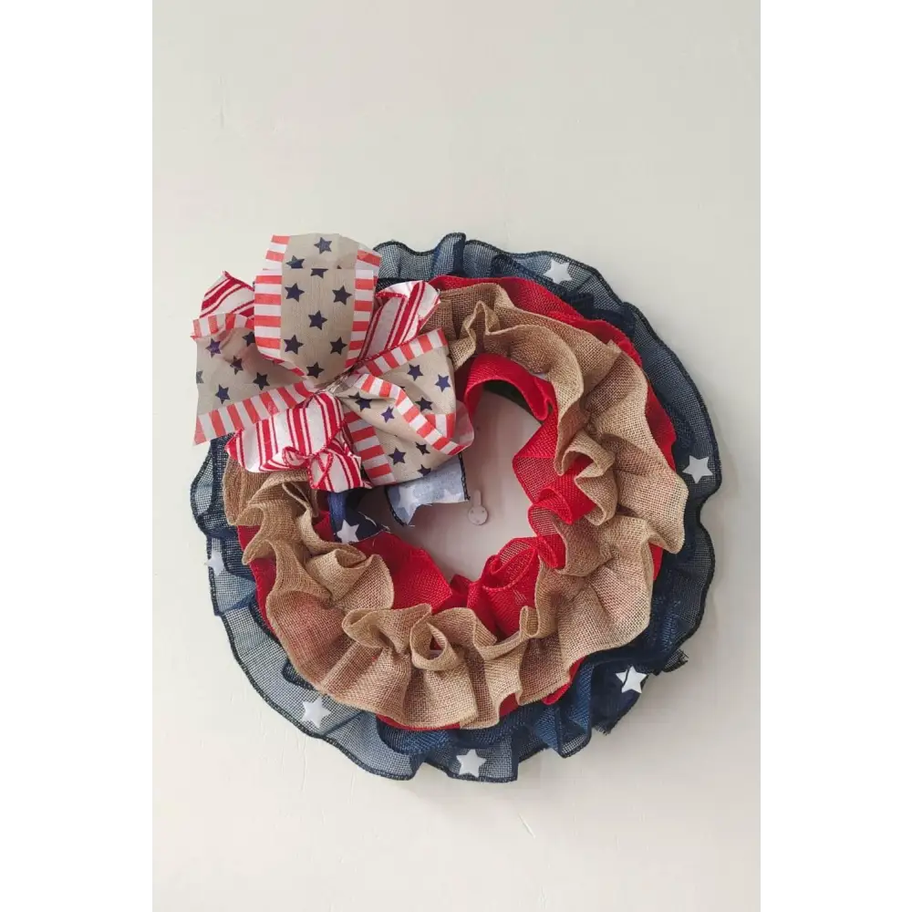 Celebrate with a Patriotic Independence Day Knit Wall Wreath