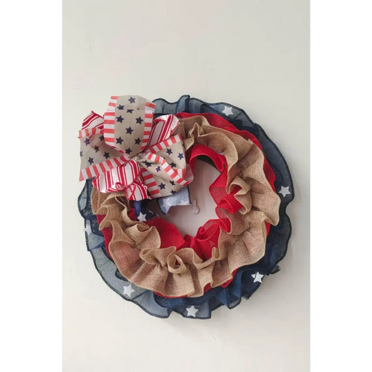 Independence Day Knit Wall Wreath - CM Fashion