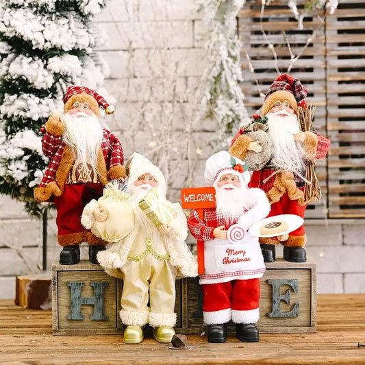 Celebrate the Season with Charming Santa Claus Gnome Figurines - Deep Red / One Size - CynthiaMonica CM