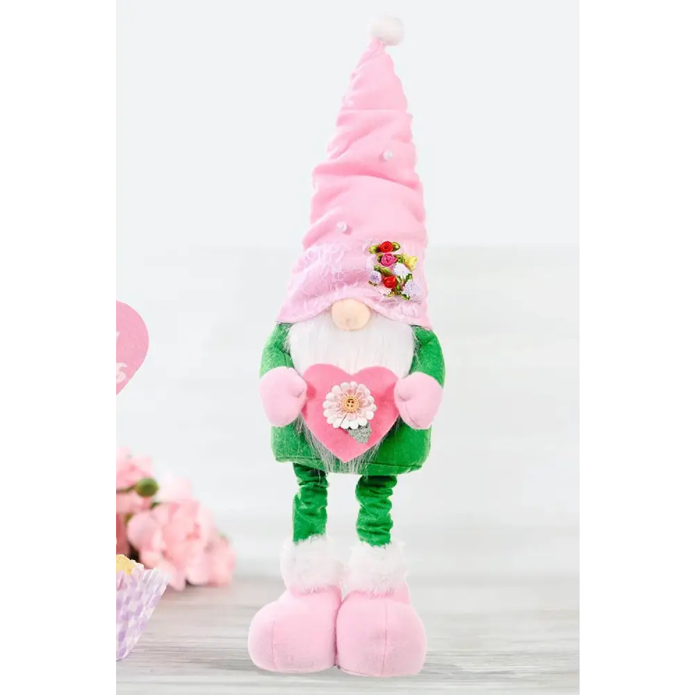 Charming Pearl Decor Faceless Gnomes with Pink Hats for Every Occasion