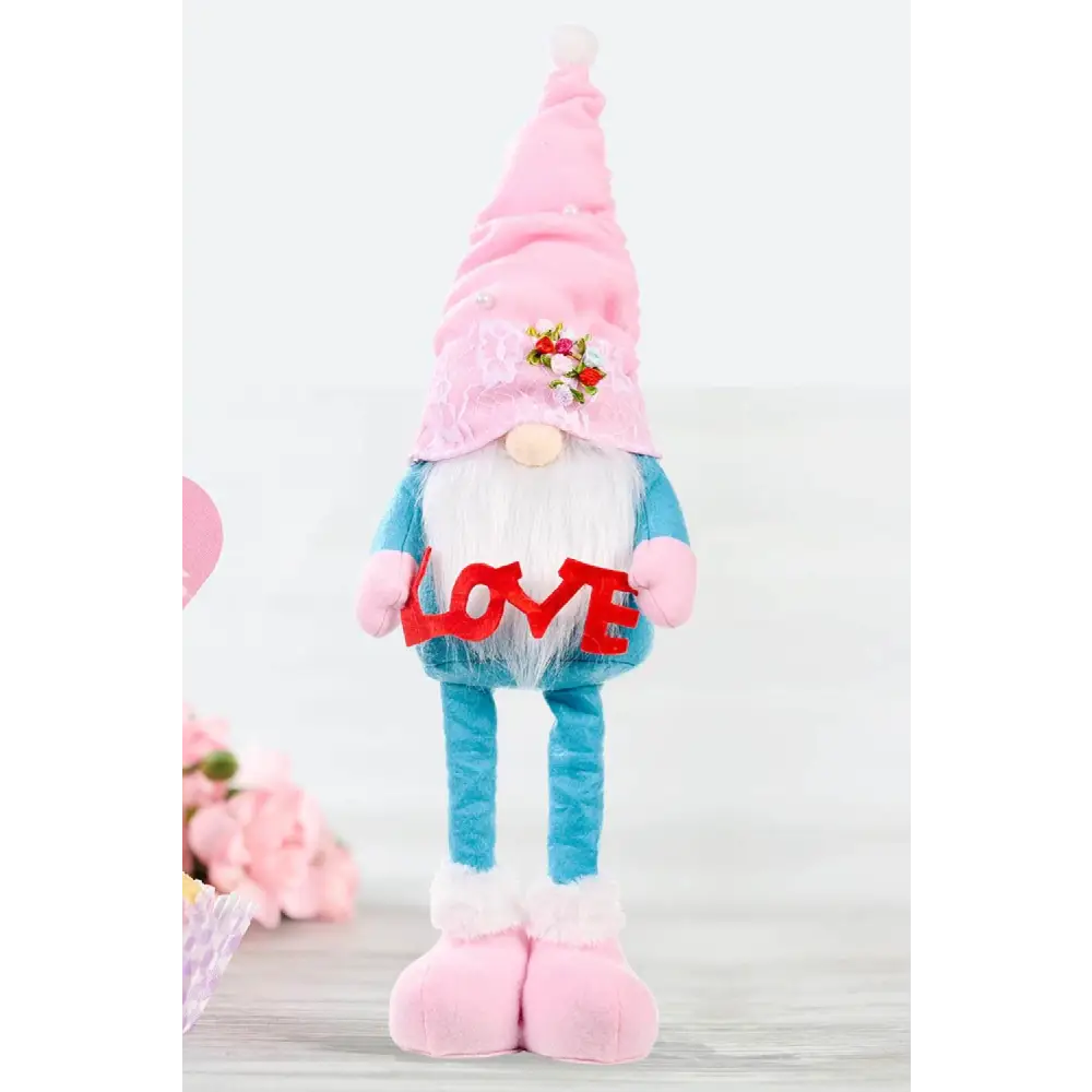 Charming Pearl Decor Faceless Gnomes with Pink Hats for Every Occasion