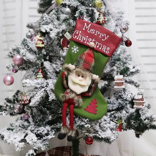 Charming Plush Christmas Stockings for a Festive Holiday Tree