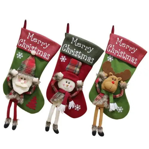 Charming Plush Christmas Stockings for a Festive Holiday Tree