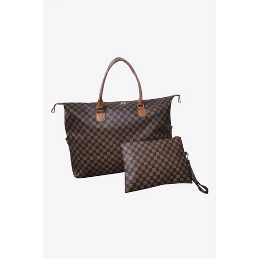 Checkered Two-Piece Bag Set - CM Fashion