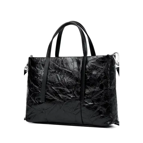 Chic Black Leather Handbag