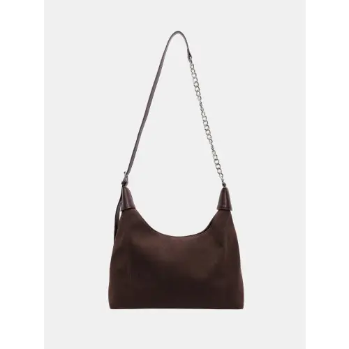 Chic Brown Suede Adjustable Strap Shoulder Bag for Stylish Outings