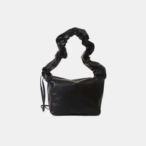 Chic Leather Drawstring Shoulder Bag for Stylish Nights