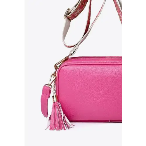 Chic Leather Tassel Crossbody Bag for Stylish Adventures