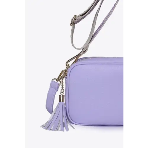 Chic Leather Tassel Crossbody Bag for Stylish Adventures