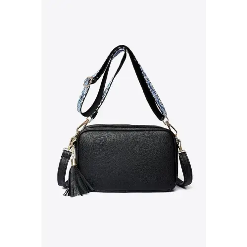 Chic Leather Tassel Crossbody Bag for Stylish Adventures